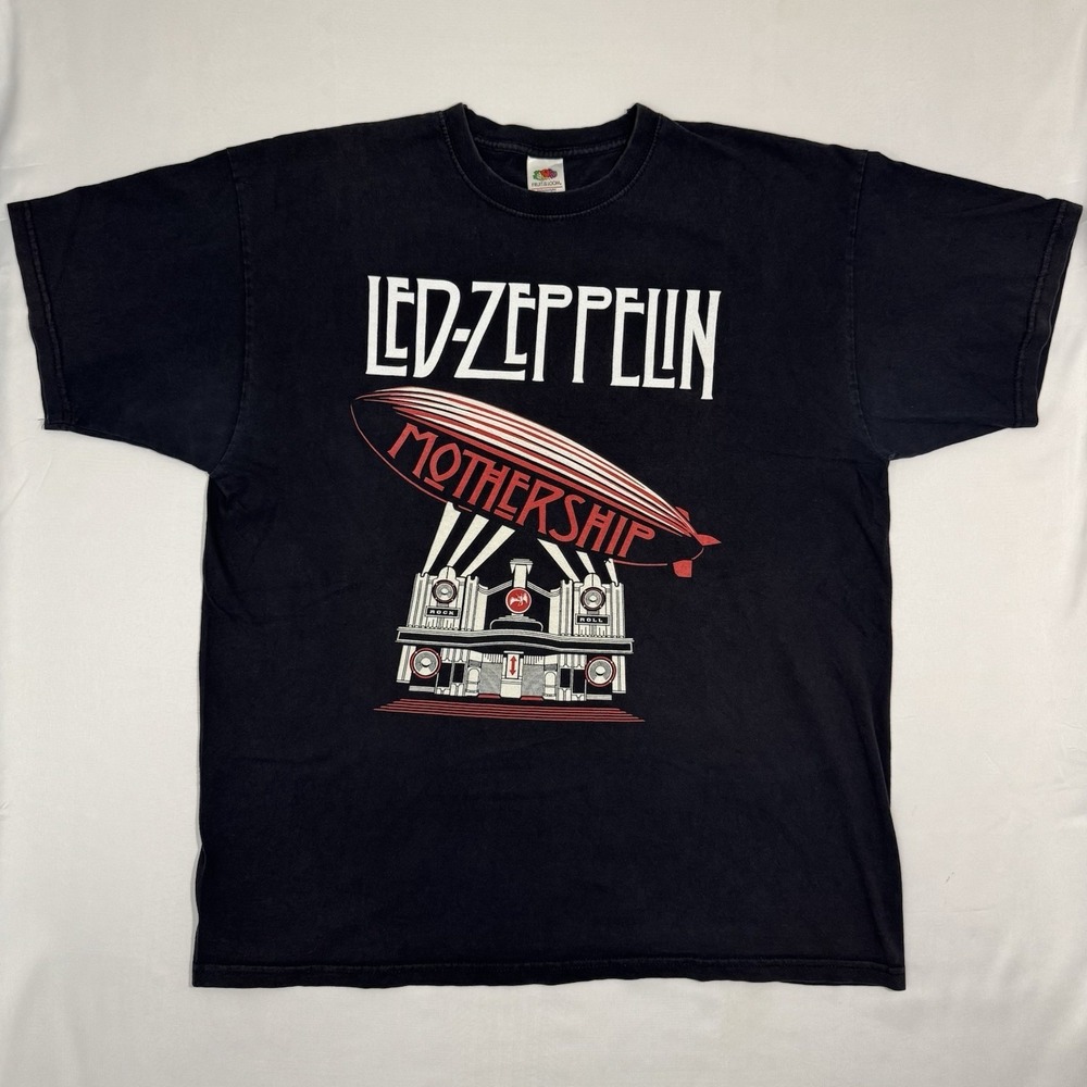 Vintage 2000s Led Zeppelin Mothership T-Shirt FOTL Double Sided Rare Size XL